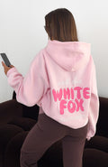 Glamcroft Oversized Hoodie Baby Pink with Ribbed Cuffs & Hem