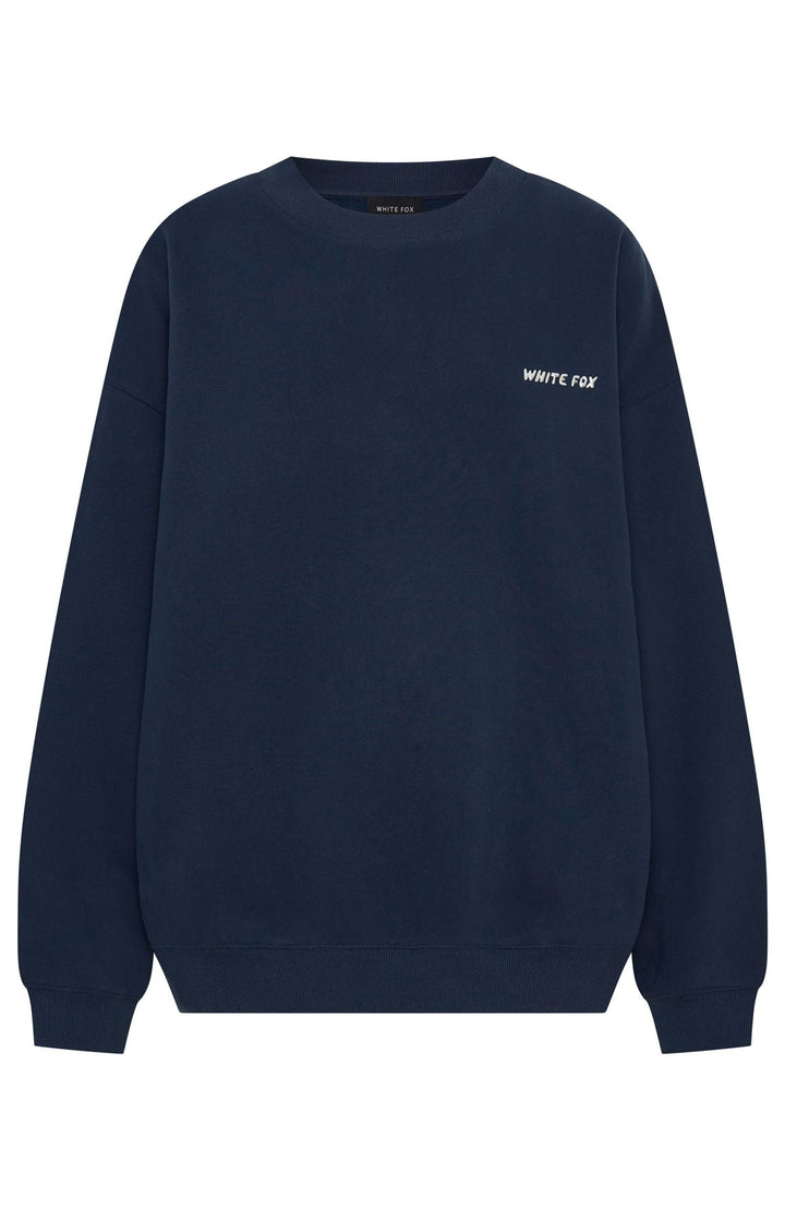 Glamcroft Oversized Sweater Dark Navy with Ribbed Details